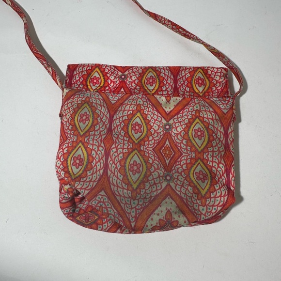 Calypso Studios Ornate Red and Orange Crossbody Bag with Intricate Pattern - Picture 3 of 7
